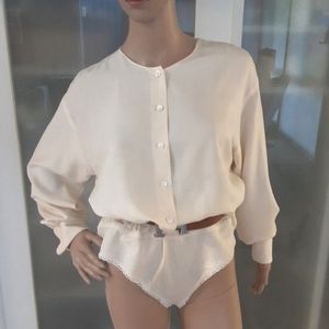 DKNY  Silk Long Sleeve Bodysuit-NEW